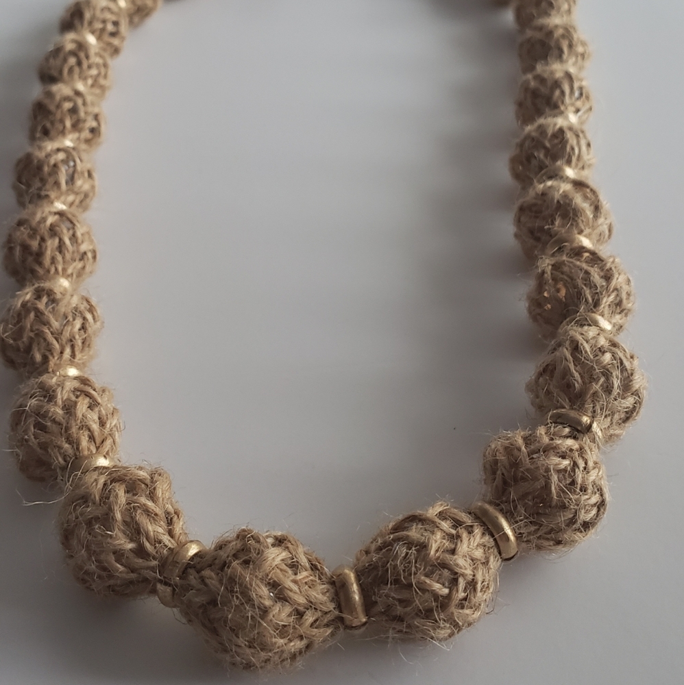 Anthropologie Low Tide Wrapped Beaded Necklace